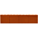 Meridian Arc Cognac Velvet 4 pc Modular Sectional IMAGE 3