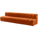 Meridian Arc Cognac Velvet 4 pc Modular Sectional IMAGE 6