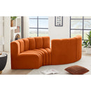  Manufacturer Color_Cognac -- Arc 102" Cognac Velvet Upholstered 4 pc Modular Sectional IMAGE 2