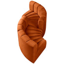  Manufacturer Color_Cognac -- Arc 102" Cognac Velvet Upholstered 4 pc Modular Sectional IMAGE 3