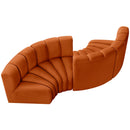  Manufacturer Color_Cognac -- Arc 102" Cognac Velvet Upholstered 4 pc Modular Sectional IMAGE 4