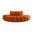  Manufacturer Color_Cognac -- Arc 90" Cognac Velvet Upholstered 4 pc Modular Sectional IMAGE 8
