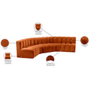  Manufacturer Color_Cognac -- Arc 133" Cognac Velvet Upholstered 5 pc Modular Sectional IMAGE 15