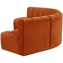  Manufacturer Color_Cognac -- Arc 133" Cognac Velvet Upholstered 5 pc Modular Sectional IMAGE 7
