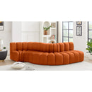  Manufacturer Color_Cognac -- Arc 122" Cognac Velvet Upholstered 5 pc Modular Sectional IMAGE 2
