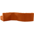  Manufacturer Color_Cognac -- Arc 122" Cognac Velvet Upholstered 5 pc Modular Sectional IMAGE 3