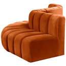  Manufacturer Color_Cognac -- Arc 122" Cognac Velvet Upholstered 5 pc Modular Sectional IMAGE 7