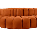  Manufacturer Color_Cognac -- Arc 122" Cognac Velvet Upholstered 5 pc Modular Sectional IMAGE 9