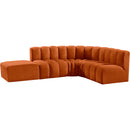  Manufacturer Color_Cognac -- Arc 127" Cognac Velvet Upholstered 5 pc Modular Sectional IMAGE 10