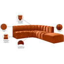  Manufacturer Color_Cognac -- Arc 127" Cognac Velvet Upholstered 5 pc Modular Sectional IMAGE 17