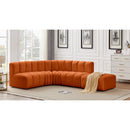  Manufacturer Color_Cognac -- Arc 127" Cognac Velvet Upholstered 5 pc Modular Sectional IMAGE 2