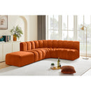  Manufacturer Color_Cognac -- Arc 127" Cognac Velvet Upholstered 5 pc Modular Sectional IMAGE 3