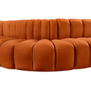  Manufacturer Color_Cognac -- Arc 145" Cognac Velvet Upholstered 6 pc Modular Sectional IMAGE 13