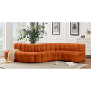  Manufacturer Color_Cognac -- Arc 145" Cognac Velvet Upholstered 6 pc Modular Sectional IMAGE 2