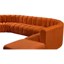  Manufacturer Color_Cognac -- Arc 146" Cognac Velvet Upholstered 6 pc Modular Sectional IMAGE 10