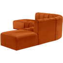  Manufacturer Color_Cognac -- Arc 146" Cognac Velvet Upholstered 6 pc Modular Sectional IMAGE 6