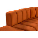 Meridian Arc Cognac Velvet 6 pc Modular Sectional IMAGE 9