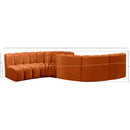  Manufacturer Color_Cognac -- Arc 145" Cognac Velvet Upholstered 6 pc Modular Sectional IMAGE 10