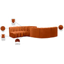  Manufacturer Color_Cognac -- Arc 145" Cognac Velvet Upholstered 6 pc Modular Sectional IMAGE 11