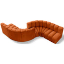 Manufacturer Color_Cognac -- Arc 145" Cognac Velvet Upholstered 6 pc Modular Sectional IMAGE 1