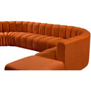  Manufacturer Color_Cognac -- Arc 172" Cognac Velvet Upholstered 7 pc Modular Sectional IMAGE 10