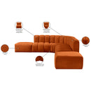  Manufacturer Color_Cognac -- Arc 172" Cognac Velvet Upholstered 7 pc Modular Sectional IMAGE 14