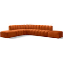  Manufacturer Color_Cognac -- Arc 172" Cognac Velvet Upholstered 7 pc Modular Sectional IMAGE 1