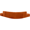  Manufacturer Color_Cognac -- Arc 172" Cognac Velvet Upholstered 7 pc Modular Sectional IMAGE 3
