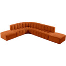  Manufacturer Color_Cognac -- Arc 172" Cognac Velvet Upholstered 7 pc Modular Sectional IMAGE 4