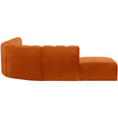  Manufacturer Color_Cognac -- Arc 172" Cognac Velvet Upholstered 7 pc Modular Sectional IMAGE 5