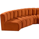  Manufacturer Color_Cognac -- Arc 162" Cognac Velvet Upholstered 7 pc Modular Sectional IMAGE 12