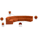  Manufacturer Color_Cognac -- Arc 162" Cognac Velvet Upholstered 7 pc Modular Sectional IMAGE 15