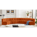  Manufacturer Color_Cognac -- Arc 162" Cognac Velvet Upholstered 7 pc Modular Sectional IMAGE 2