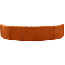  Manufacturer Color_Cognac -- Arc 162" Cognac Velvet Upholstered 7 pc Modular Sectional IMAGE 3
