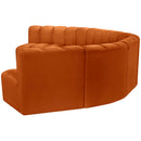  Manufacturer Color_Cognac -- Arc 162" Cognac Velvet Upholstered 7 pc Modular Sectional IMAGE 7