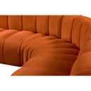  Manufacturer Color_Cognac -- Arc 162" Cognac Velvet Upholstered 7 pc Modular Sectional IMAGE 8