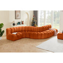  Manufacturer Color_Cognac -- Arc 170" Cognac Velvet Upholstered 7 pc Modular Sectional IMAGE 2