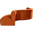  Manufacturer Color_Cognac -- Arc 170" Cognac Velvet Upholstered 7 pc Modular Sectional IMAGE 8