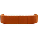  Manufacturer Color_Cognac -- Arc 150" Cognac Velvet Upholstered 8 pc Modular Sectional IMAGE 3