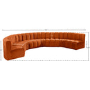  Manufacturer Color_Cognac -- Arc 162" Cognac Velvet Upholstered 8 pc Modular Sectional IMAGE 14