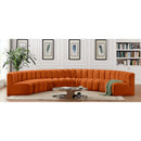  Manufacturer Color_Cognac -- Arc 162" Cognac Velvet Upholstered 8 pc Modular Sectional IMAGE 2
