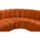  Manufacturer Color_Cognac -- Arc 162" Cognac Velvet Upholstered 8 pc Modular Sectional IMAGE 9