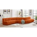  Manufacturer Color_Cognac -- Arc 197" Cognac Velvet Upholstered 8 pc Modular Sectional IMAGE 2