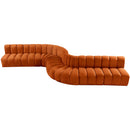  Manufacturer Color_Cognac -- Arc 197" Cognac Velvet Upholstered 8 pc Modular Sectional IMAGE 4