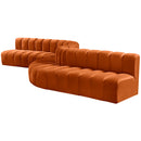 Manufacturer Color_Cognac -- Arc 197" Cognac Velvet Upholstered 8 pc Modular Sectional IMAGE 6
