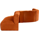  Manufacturer Color_Cognac -- Arc 197" Cognac Velvet Upholstered 8 pc Modular Sectional IMAGE 8