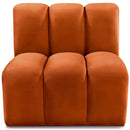  Manufacturer Color_Cognac -- Arc Cognac Velvet Upholstered Modular Straight Chair IMAGE 1