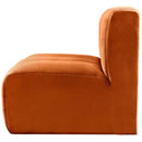  Manufacturer Color_Cognac -- Arc Cognac Velvet Upholstered Modular Straight Chair IMAGE 5