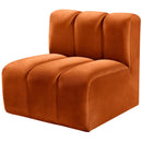  Manufacturer Color_Cognac -- Arc Cognac Velvet Upholstered Modular Straight Chair IMAGE 6