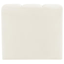  Manufacturer Color_Cream -- Arc Cream Velvet Upholstered Modular Curved Corner Chair IMAGE 4